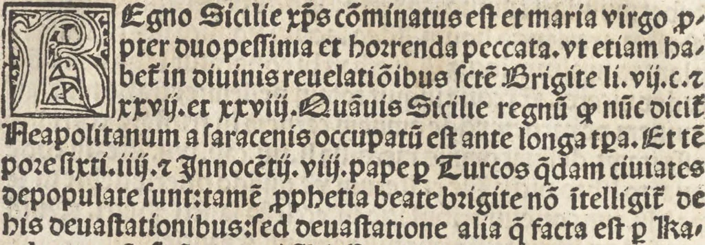 An illustration from De reuelatione facta ab angelo beato Methodio in carcere dete[n]to, 1498, leaf 77