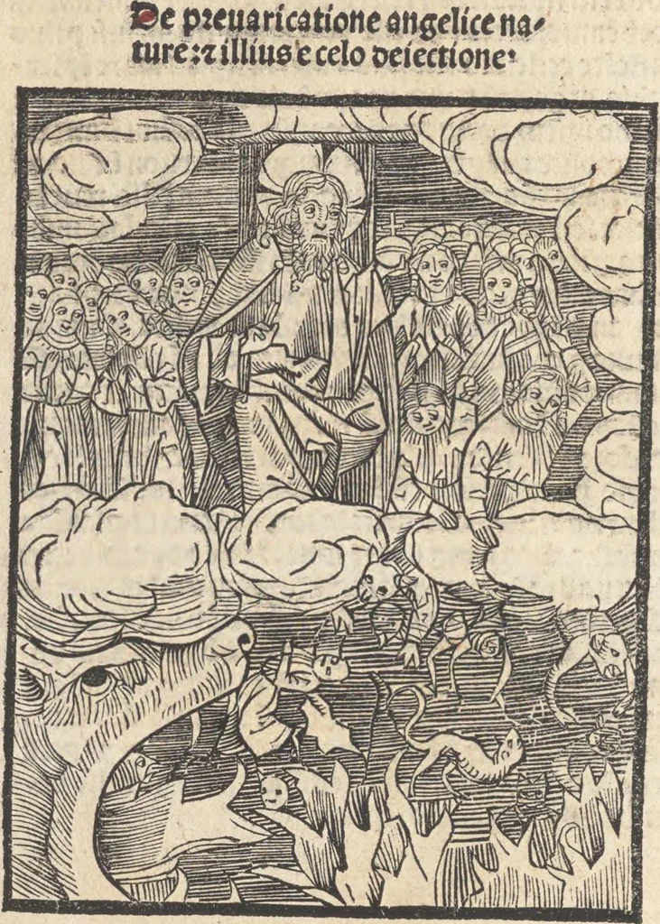 An illustration from De reuelatione facta ab angelo beato Methodio in carcere dete[n]to, 1498, leaf 9