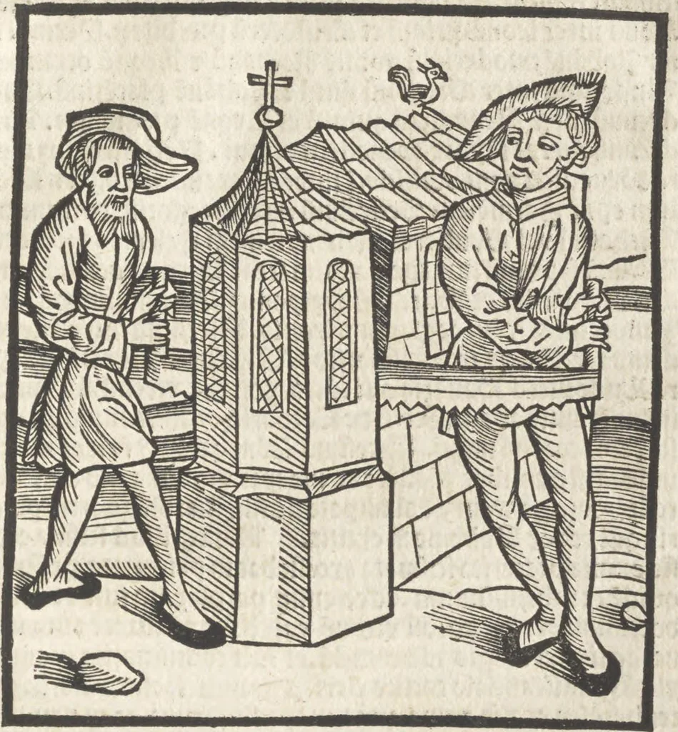 An illustration from De reuelatione facta ab angelo beato Methodio in carcere dete[n]to, 1498, leaf 92