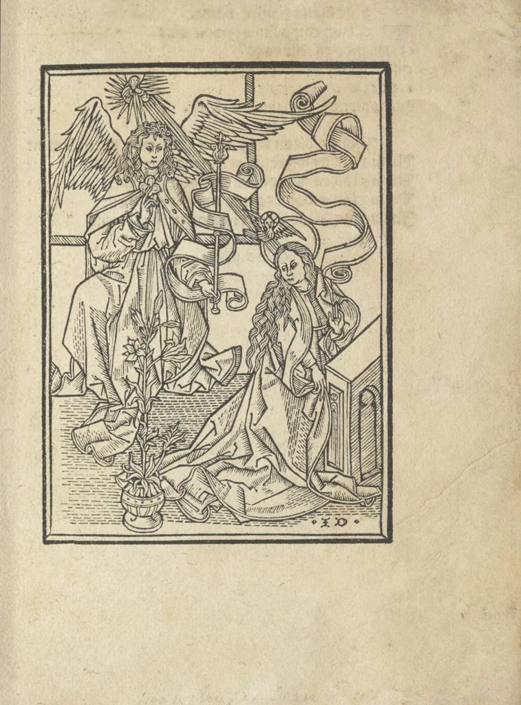 An illustration from Les misteres de la saincte Messe, 1490, leaf 26