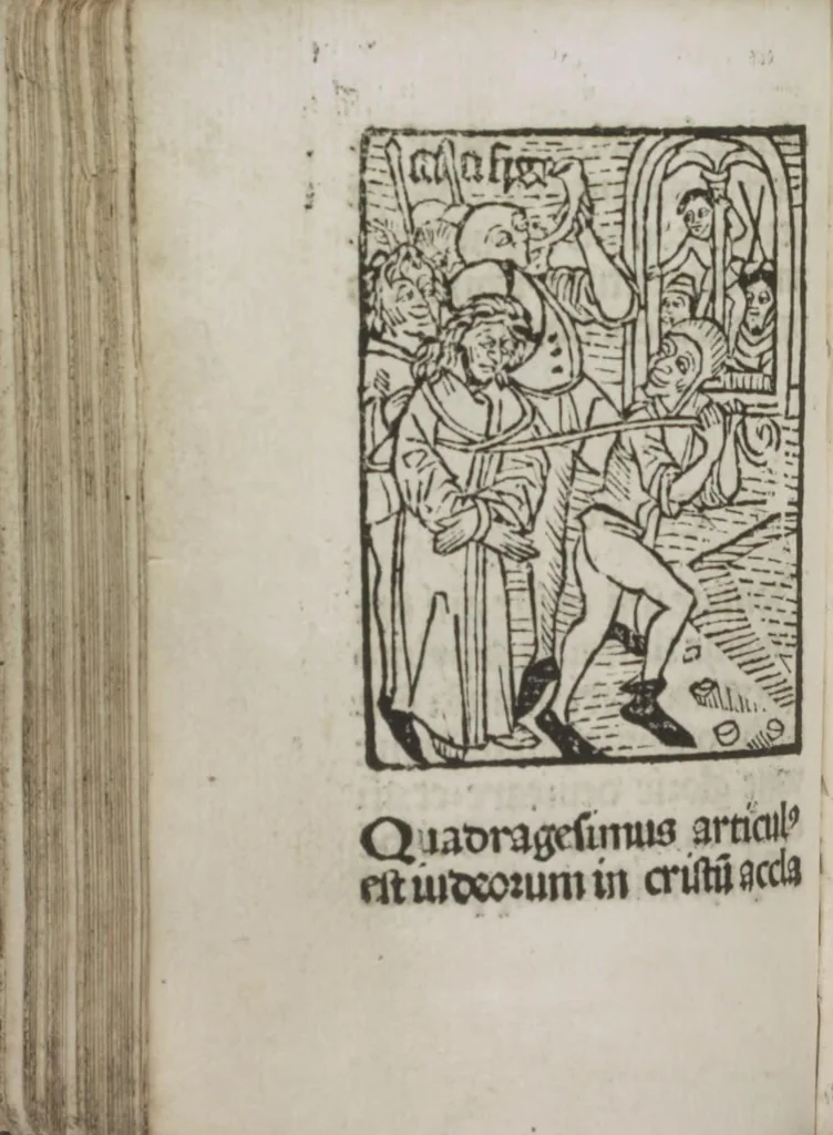 An illustration from Meditatio[ne]s Iordani de vita et passio[n]e Ih[es]u [Christ]i, 1500, leaf 109