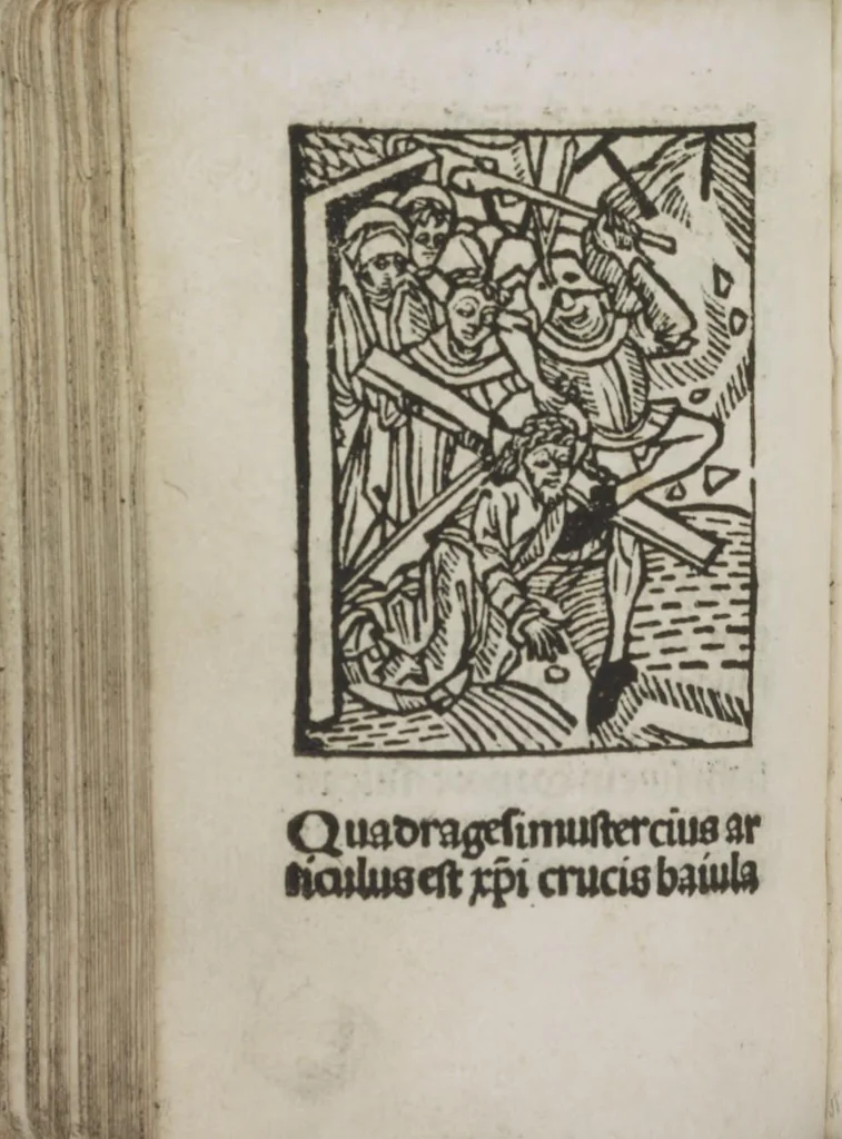 An illustration from Meditatio[ne]s Iordani de vita et passio[n]e Ih[es]u [Christ]i, 1500, leaf 115