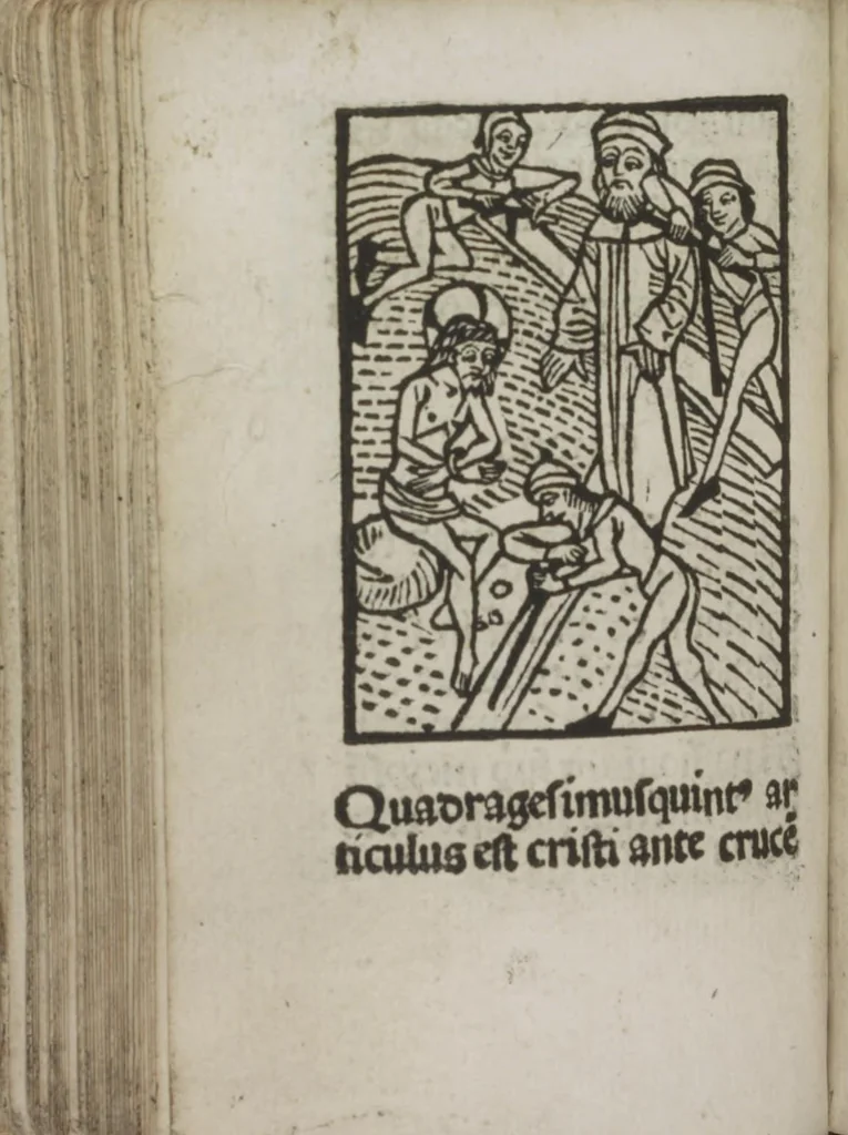 An illustration from Meditatio[ne]s Iordani de vita et passio[n]e Ih[es]u [Christ]i, 1500, leaf 119
