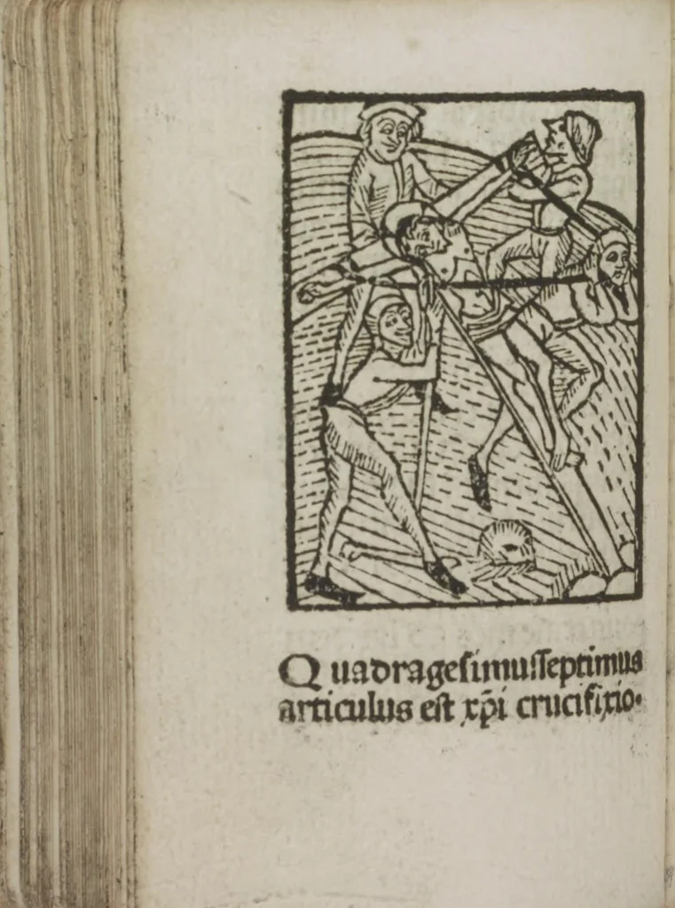 An illustration from Meditatio[ne]s Iordani de vita et passio[n]e Ih[es]u [Christ]i, 1500, leaf 123
