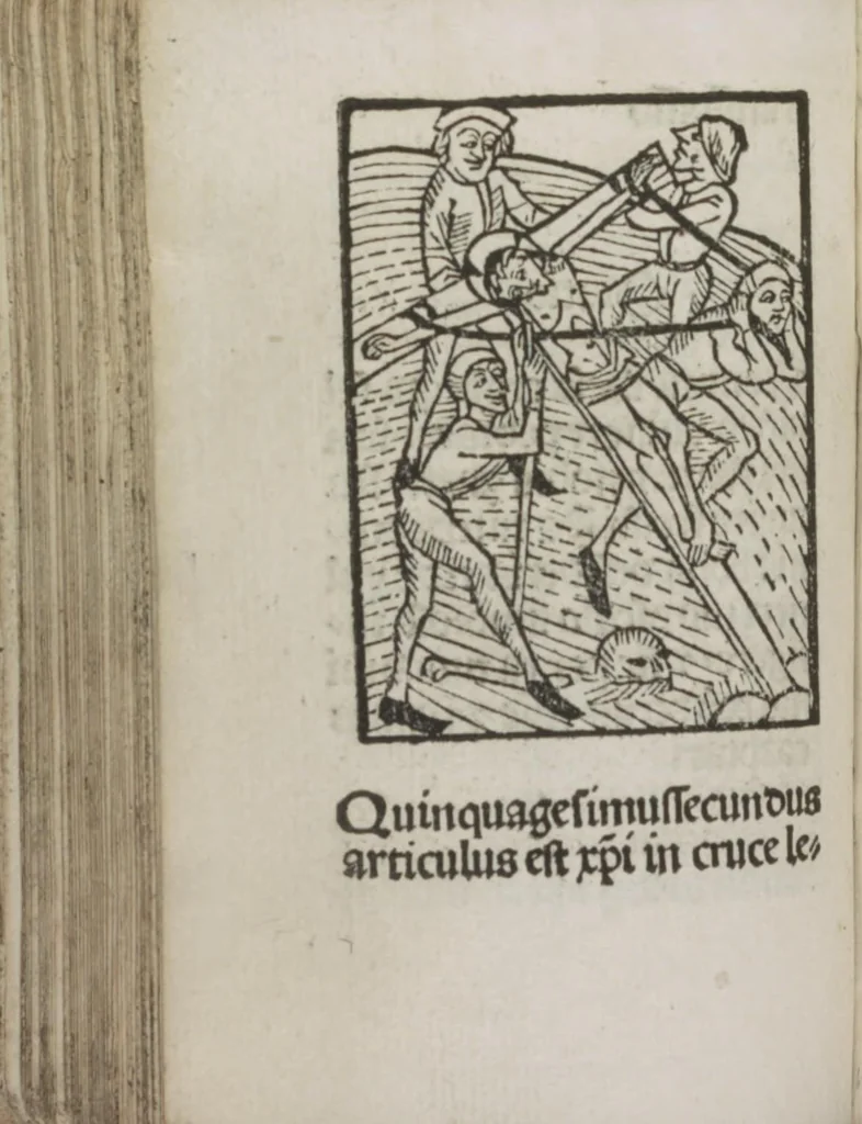 An illustration from Meditatio[ne]s Iordani de vita et passio[n]e Ih[es]u [Christ]i, 1500, leaf 141