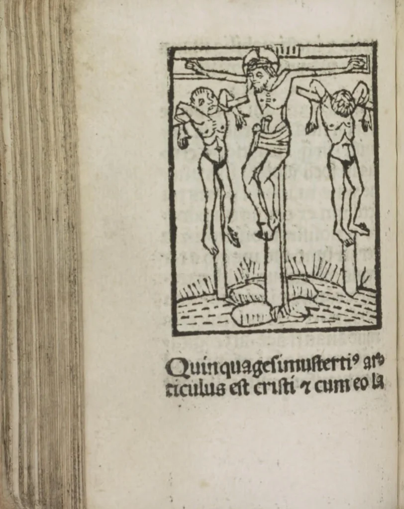 An illustration from Meditatio[ne]s Iordani de vita et passio[n]e Ih[es]u [Christ]i, 1500, leaf 143