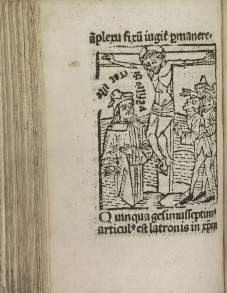 An illustration from Meditatio[ne]s Iordani de vita et passio[n]e Ih[es]u [Christ]i, 1500, leaf 151
