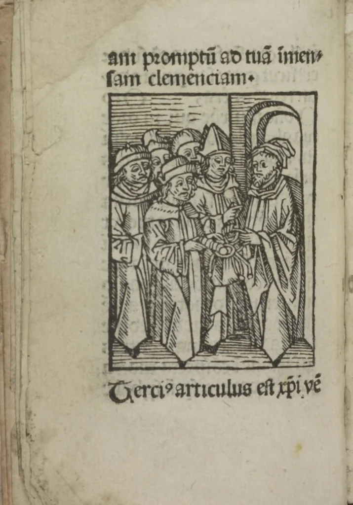 An illustration from Meditatio[ne]s Iordani de vita et passio[n]e Ih[es]u [Christ]i, 1500, leaf 21