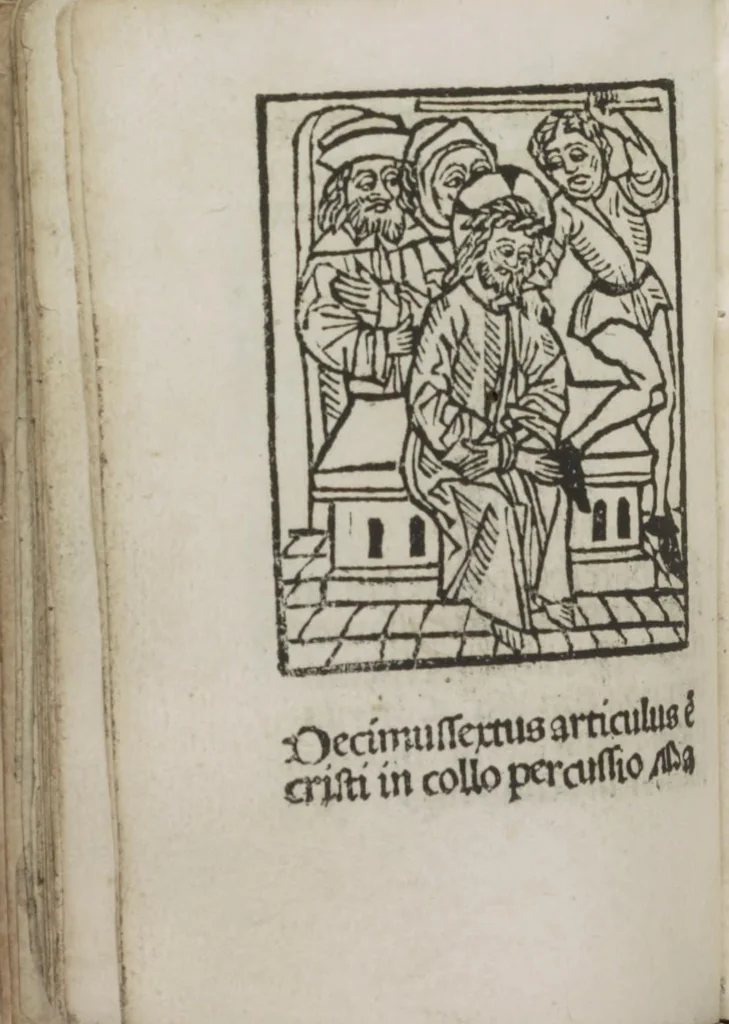 An illustration from Meditatio[ne]s Iordani de vita et passio[n]e Ih[es]u [Christ]i, 1500, leaf 41