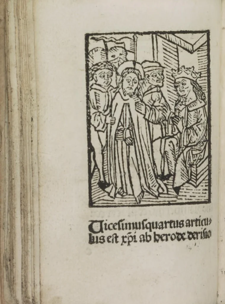 An illustration from Meditatio[ne]s Iordani de vita et passio[n]e Ih[es]u [Christ]i, 1500, leaf 57