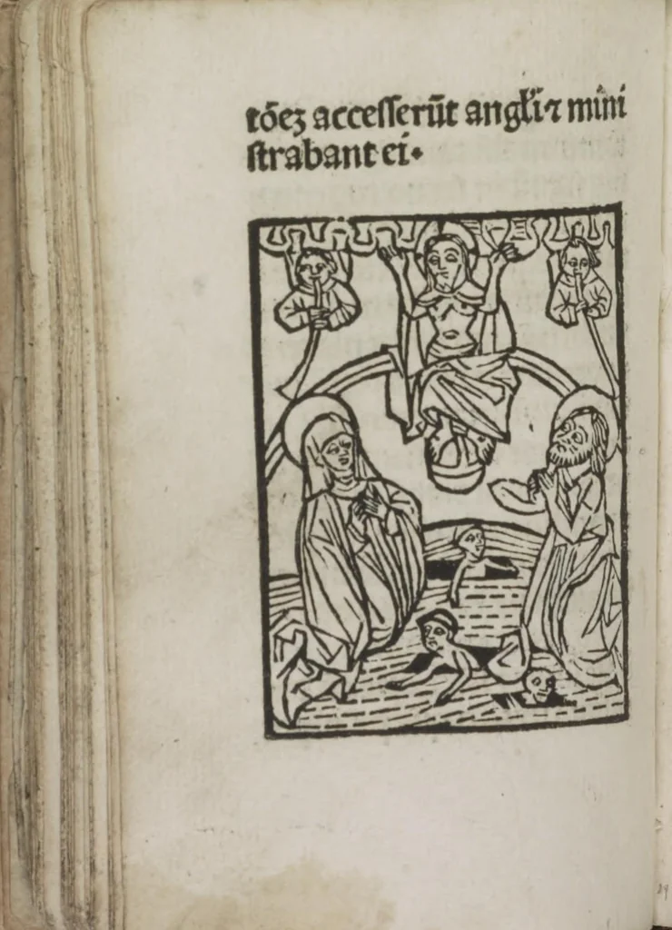 An illustration from Meditatio[ne]s Iordani de vita et passio[n]e Ih[es]u [Christ]i, 1500, leaf 63