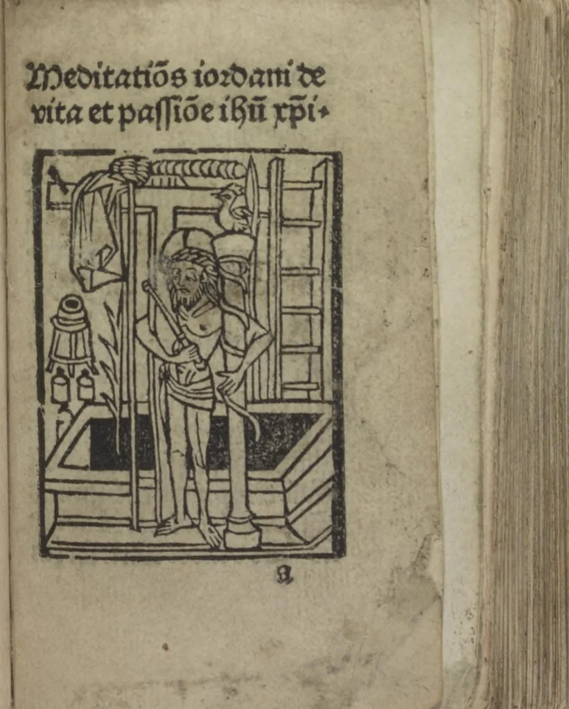 An illustration from Meditatio[ne]s Iordani de vita et passio[n]e Ih[es]u [Christ]i, 1500, leaf 8