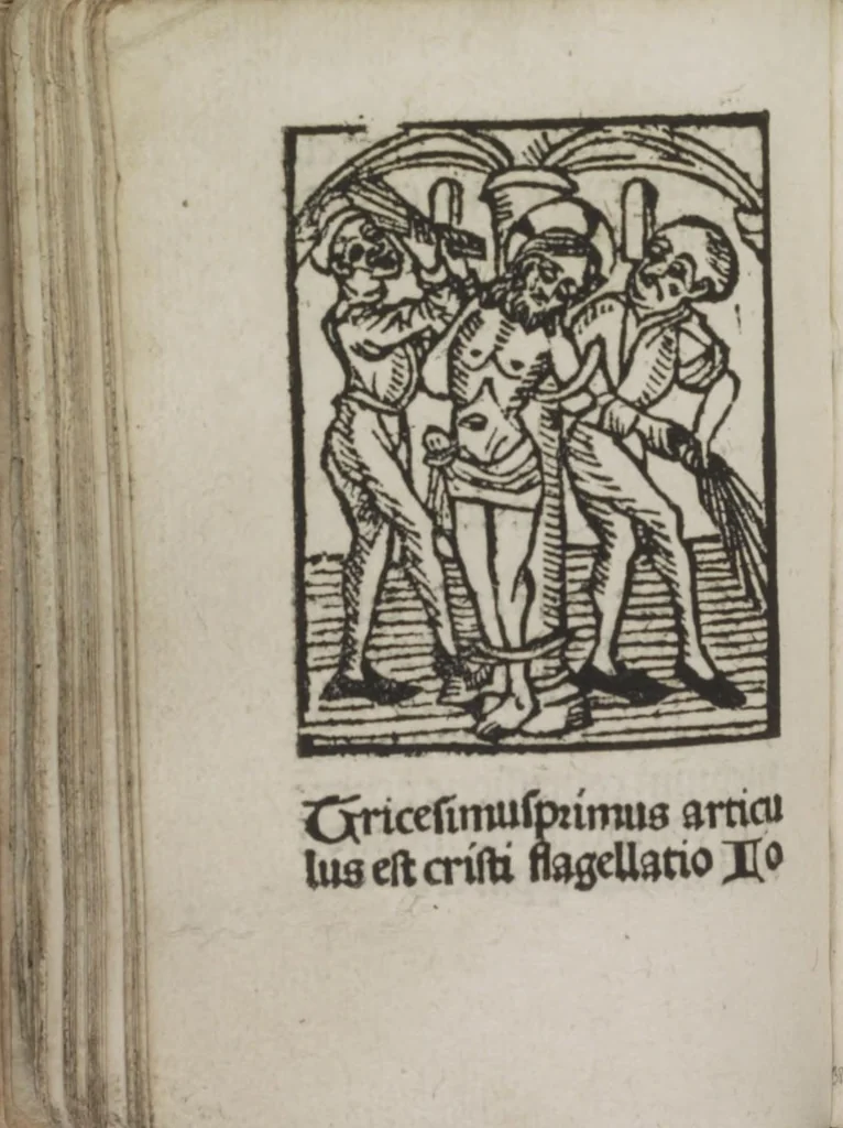 An illustration from Meditatio[ne]s Iordani de vita et passio[n]e Ih[es]u [Christ]i, 1500, leaf 81