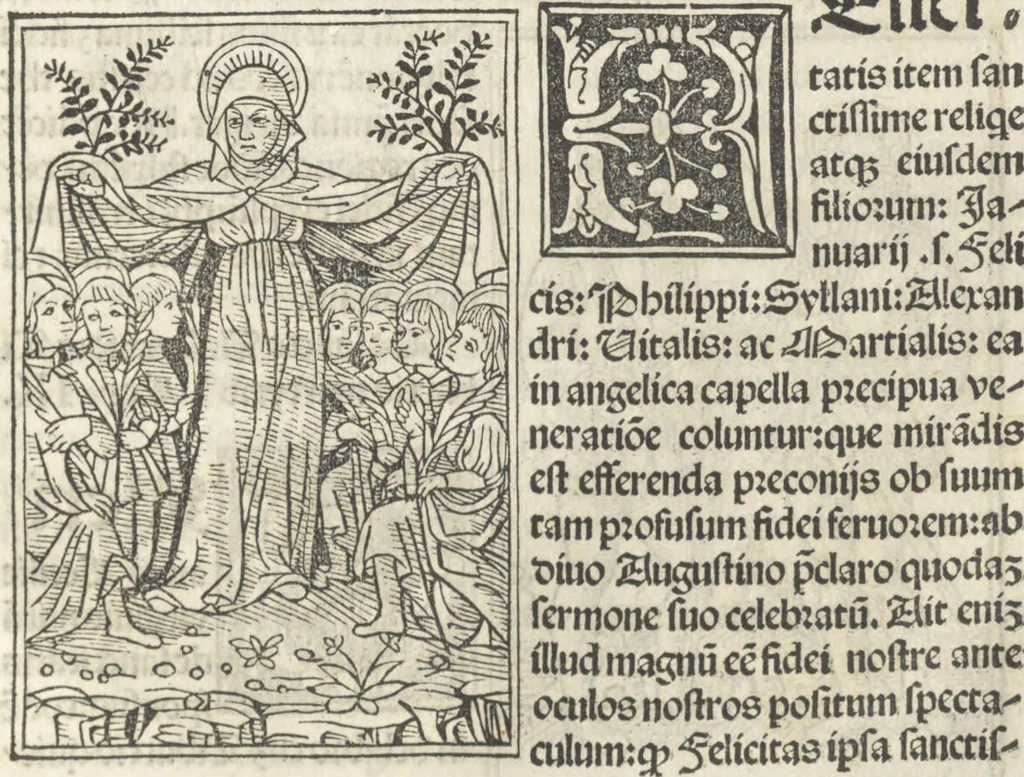 An illustration from Iacobi Gualle iureconsulti Papie sanctuarium, 1505, leaf 104