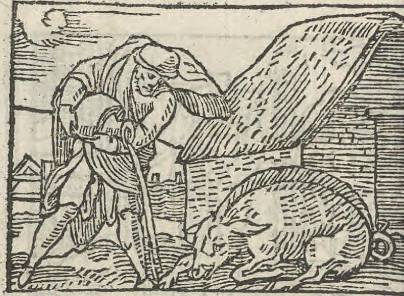 An illustration from Le theatre des bons engins, auquel sont contenuz cent emblemes moraulx, 1546, leaf 33