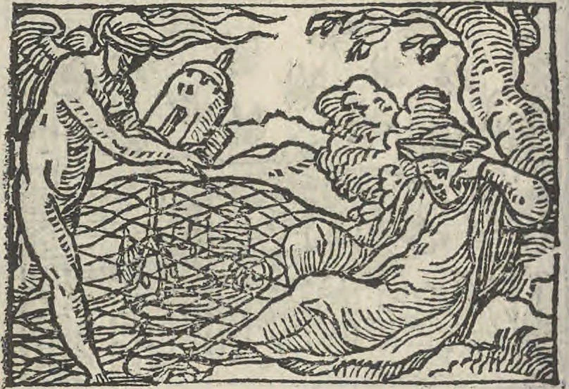 An illustration from Le theatre des bons engins, auquel sont contenuz cent emblemes moraulx, 1546, leaf 45