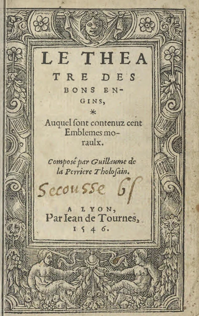 An illustration from Le theatre des bons engins, auquel sont contenuz cent emblemes moraulx, 1546, leaf 8