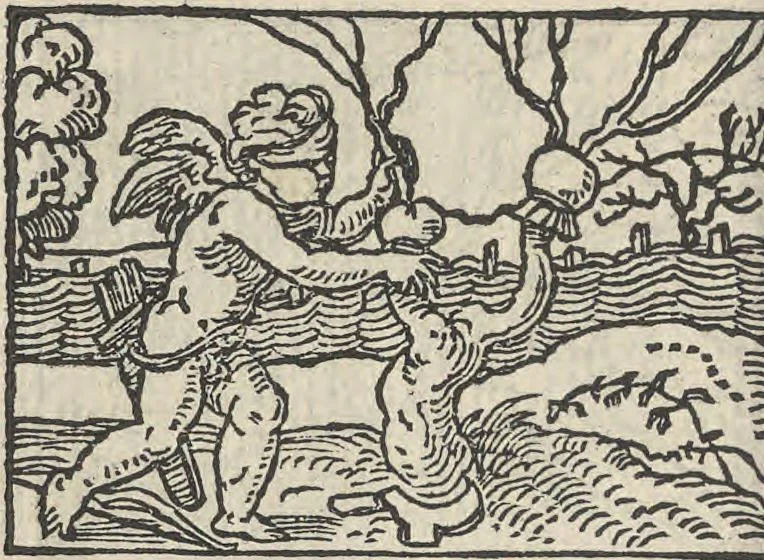 An illustration from Le theatre des bons engins, auquel sont contenuz cent emblemes moraulx, 1546, leaf 97