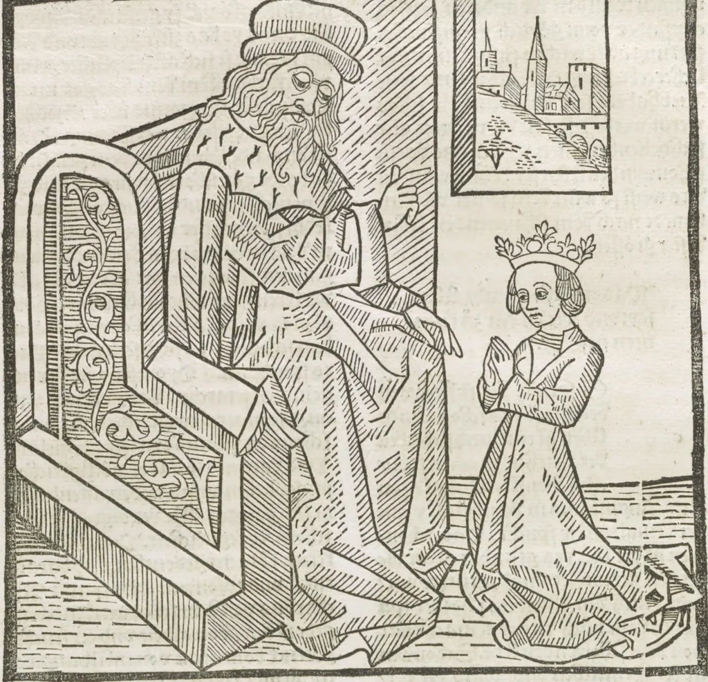 An illustration from Die vier vnd zwenzig Alten, 1500, leaf 144