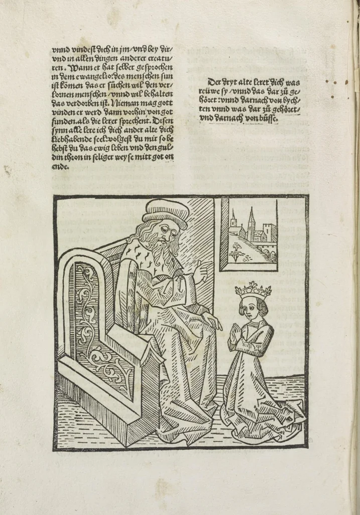 An illustration from Die vier vnd zwenzig Alten, 1500, leaf 23