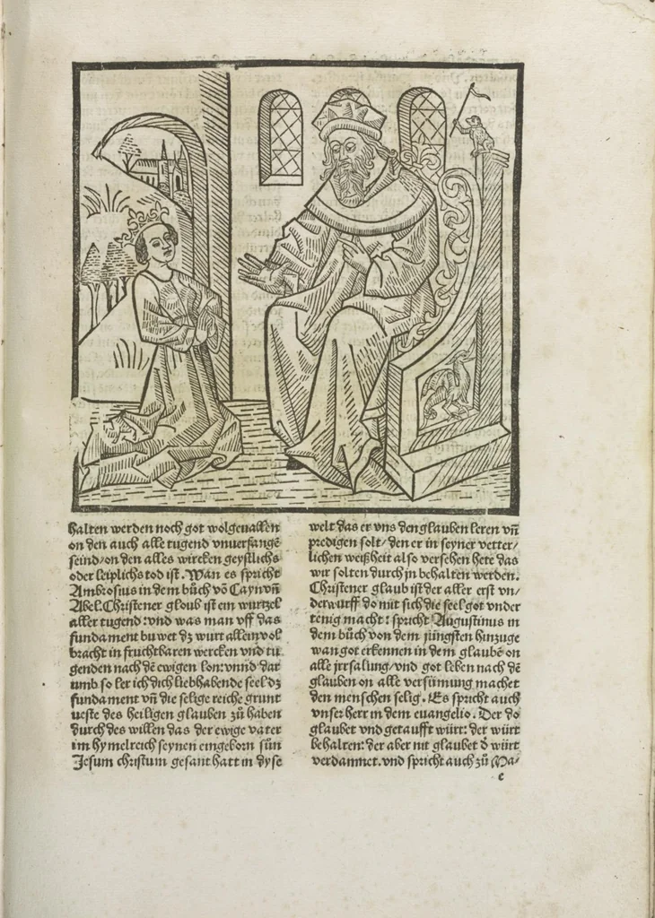 An illustration from Die vier vnd zwenzig Alten, 1500, leaf 64
