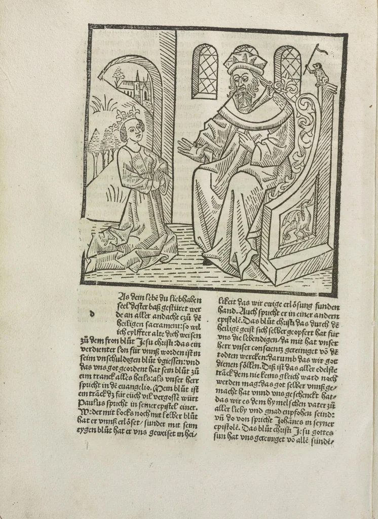 An illustration from Die vier vnd zwenzig Alten, 1500, leaf 77