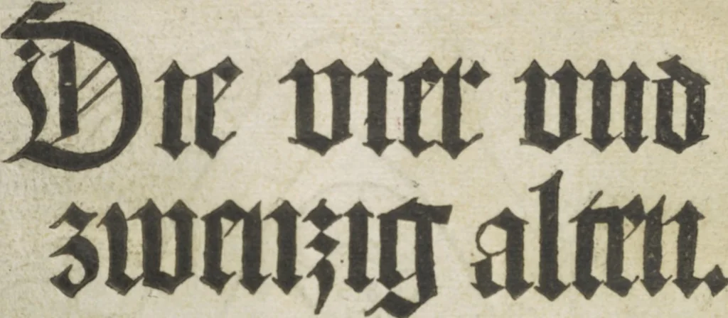An illustration from Die vier vnd zwenzig Alten, 1500, leaf 8