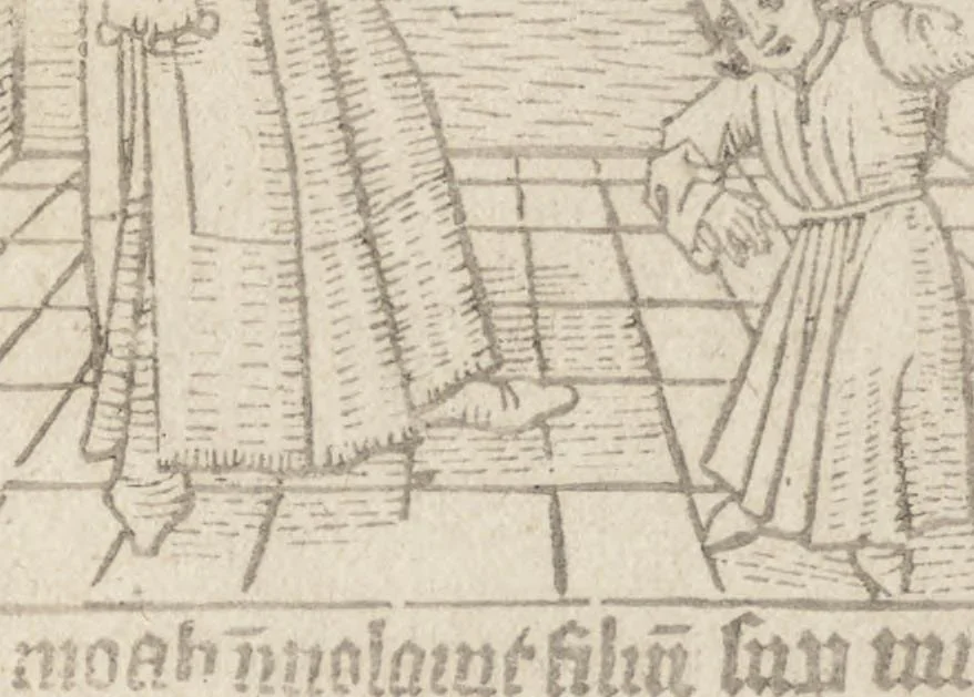 An illustration from Speculum humanae salvationis, 1470, leaf 108