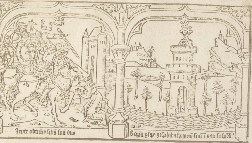 An illustration from Speculum humanae salvationis, 1470, leaf 36