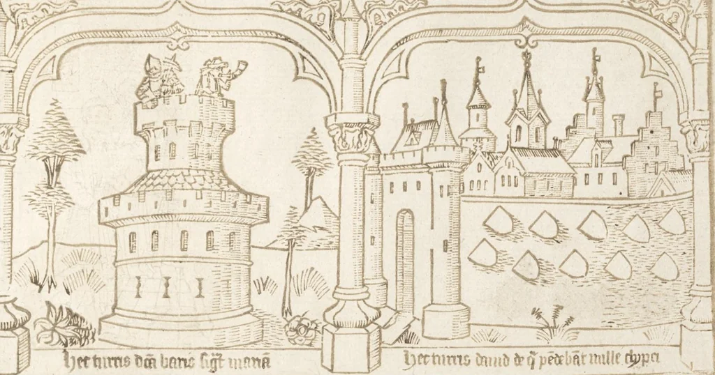 An illustration from Speculum humanae salvationis, 1470, leaf 40
