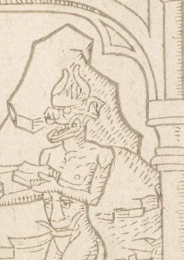 An illustration from Speculum humanae salvationis, 1470, leaf 71
