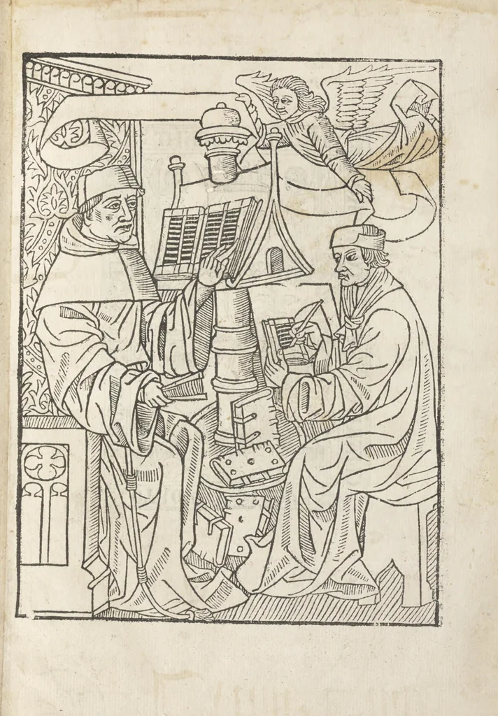 An illustration from Le vergier do[n]neur ... ensemble plusieurs aultres choses faictes [et] composees par ... Octouien de Sainct Gelais ... et par maistre Andry de La Vigne, 1500, leaf 368