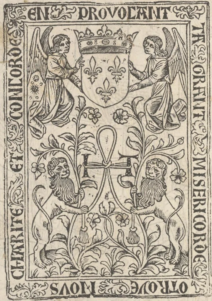 An illustration from Le vergier do[n]neur ... ensemble plusieurs aultres choses faictes [et] composees par ... Octouien de Sainct Gelais ... et par maistre Andry de La Vigne, 1500, leaf 369