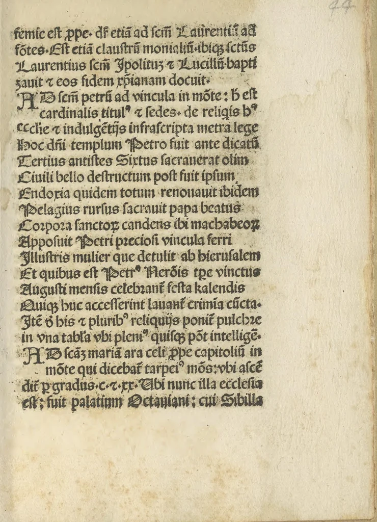 An illustration from Indulgentiae ecclesiarum urbis Romae, 1491, leaf 92