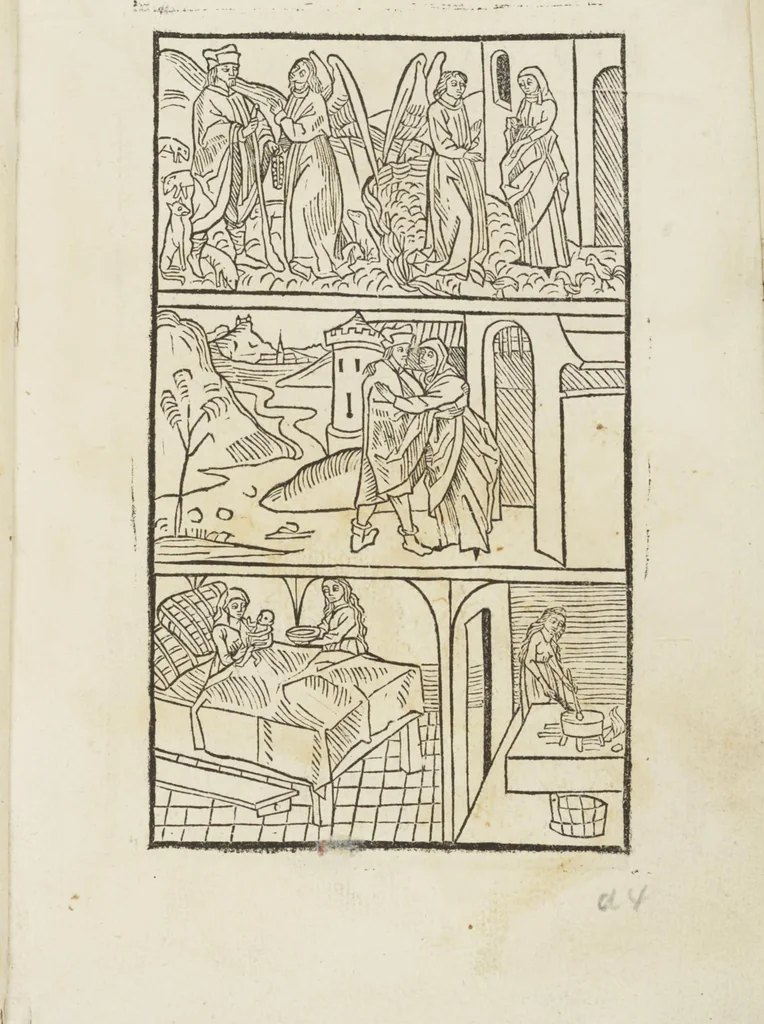 An illustration from Itinerarium seu peregrinatio Beate Virginis [et] Dei genitricis Marie, 1490, leaf 13
