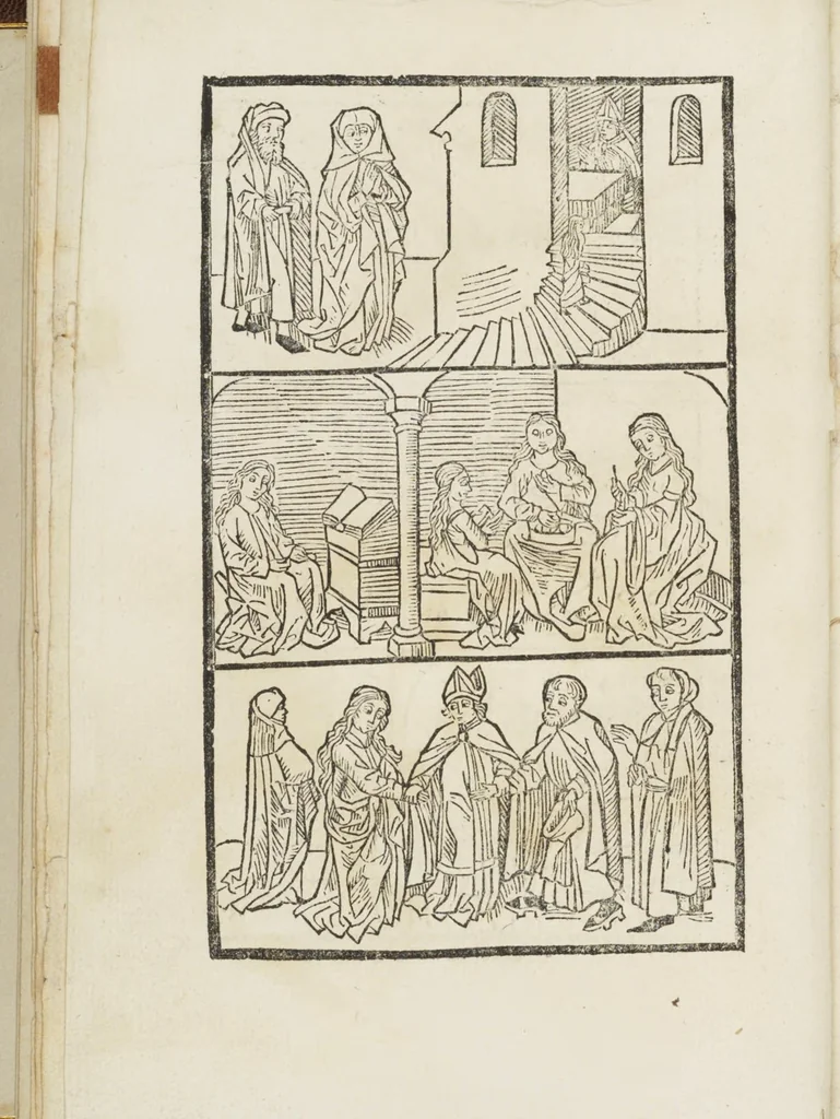 An illustration from Itinerarium seu peregrinatio Beate Virginis [et] Dei genitricis Marie, 1490, leaf 14