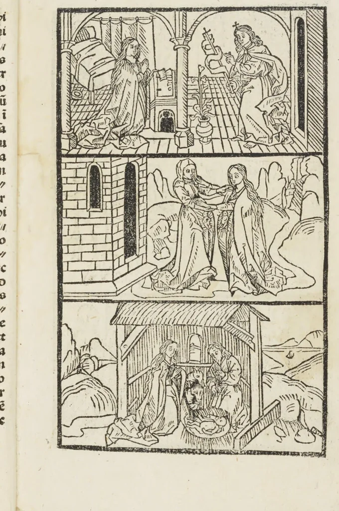 An illustration from Itinerarium seu peregrinatio Beate Virginis [et] Dei genitricis Marie, 1490, leaf 21