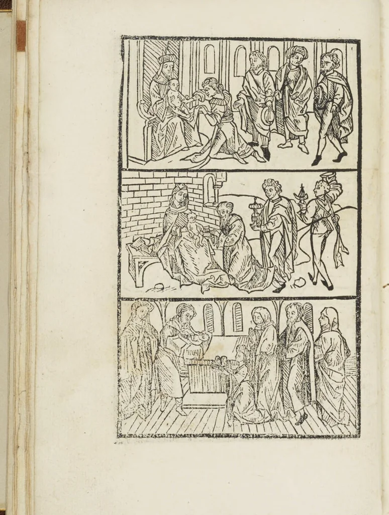 An illustration from Itinerarium seu peregrinatio Beate Virginis [et] Dei genitricis Marie, 1490, leaf 22