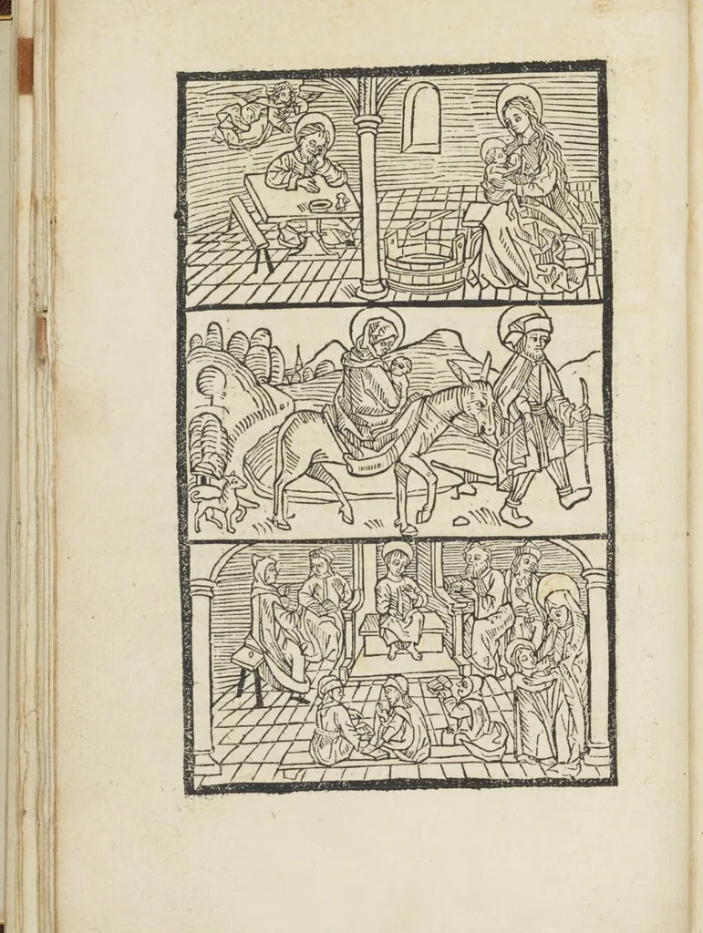 An illustration from Itinerarium seu peregrinatio Beate Virginis [et] Dei genitricis Marie, 1490, leaf 30