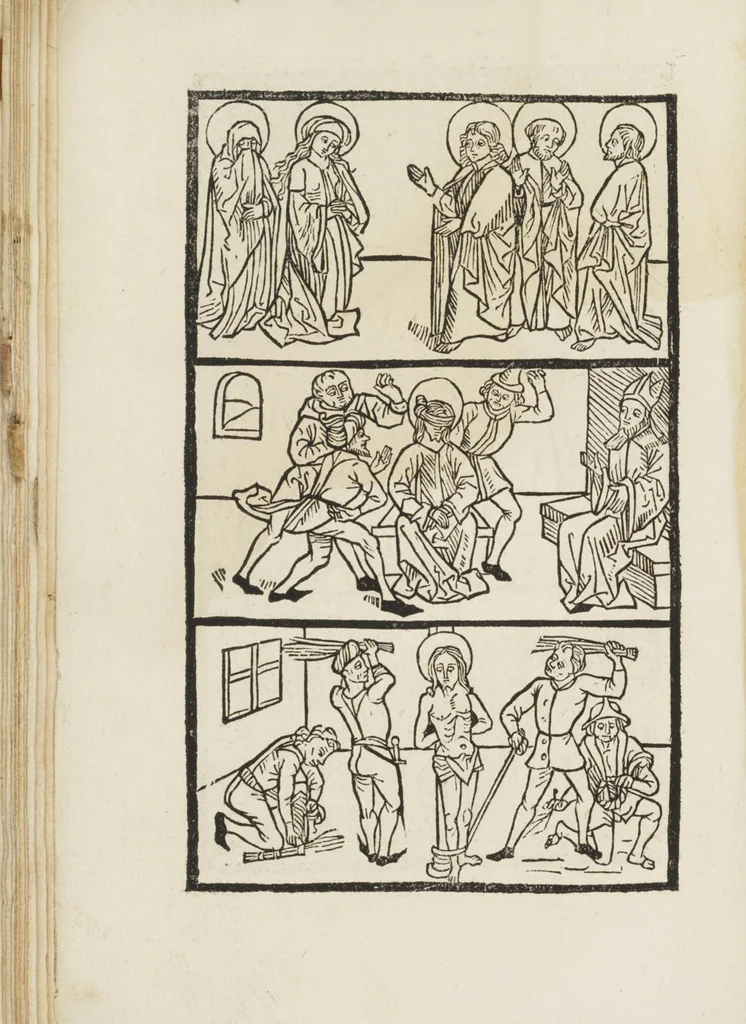 An illustration from Itinerarium seu peregrinatio Beate Virginis [et] Dei genitricis Marie, 1490, leaf 48