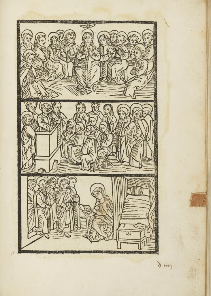 An illustration from Itinerarium seu peregrinatio Beate Virginis [et] Dei genitricis Marie, 1490, leaf 61