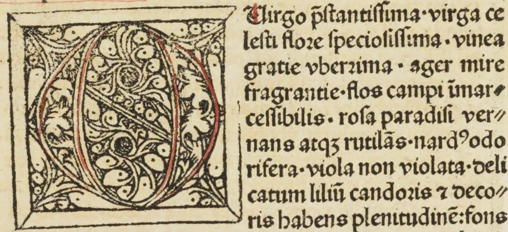 An illustration from Itinerarium seu peregrinatio Beate Virginis [et] Dei genitricis Marie, 1490, leaf 62
