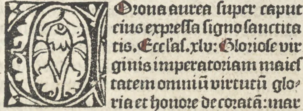 An illustration from Corona mistica Beate Marie Virginis gloriose, 1492, leaf 10