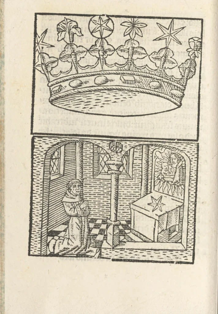 An illustration from Corona mistica Beate Marie Virginis gloriose, 1492, leaf 67