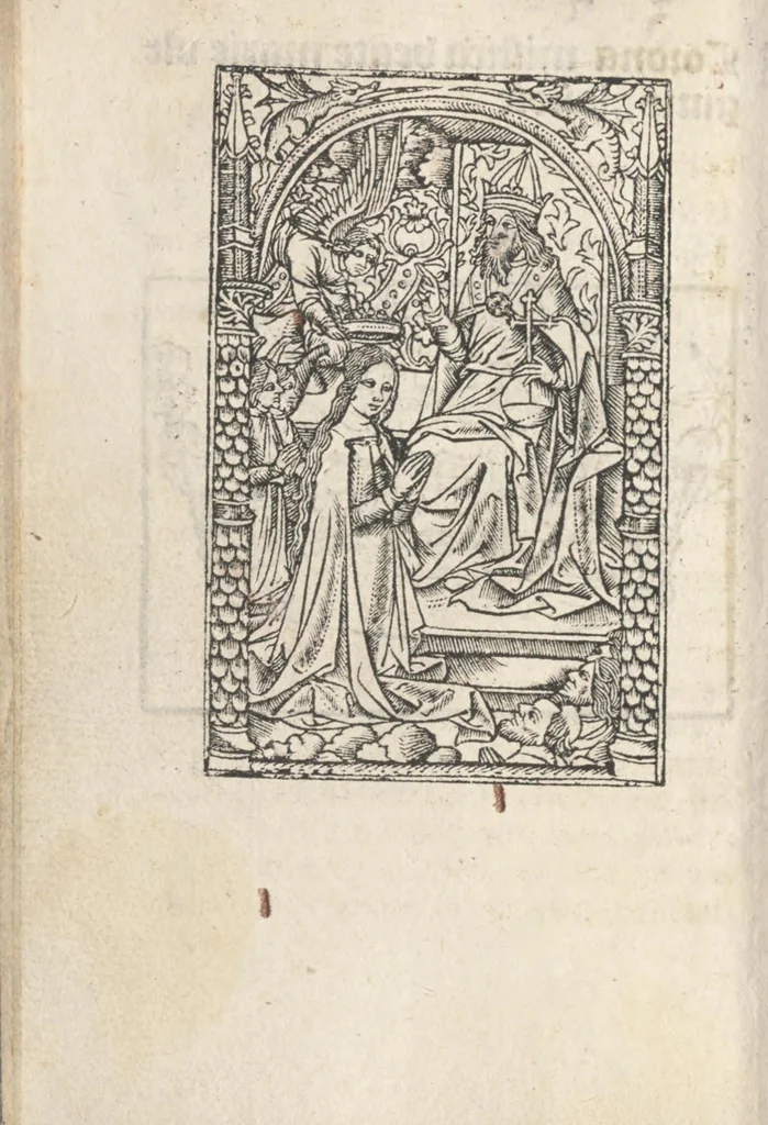 An illustration from Corona mistica Beate Marie Virginis gloriose, 1492, leaf 9