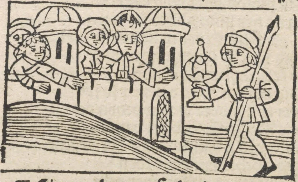 An illustration from Herzog Ernsts Ausfahrt, 1500, leaf 46