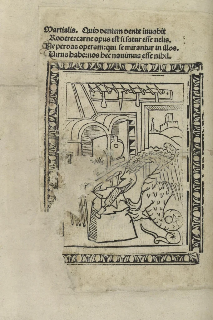 An illustration from Chosi falsa speranza ne martelia, non lassar mai lo certo per lo incerto, se non che del tuo proprio fie diserto, 1487, leaf 124