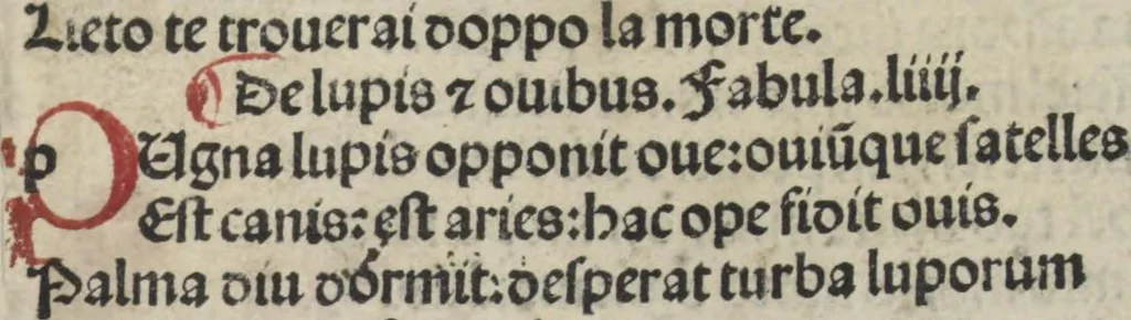 An illustration from Chosi falsa speranza ne martelia, non lassar mai lo certo per lo incerto, se non che del tuo proprio fie diserto, 1487, leaf 126