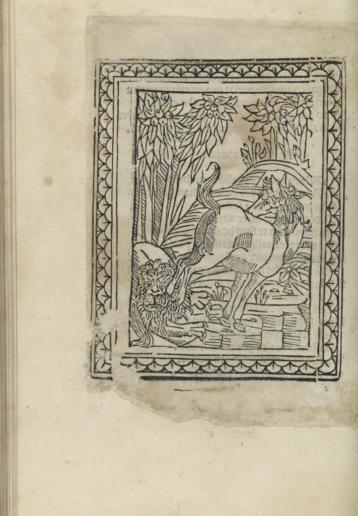 An illustration from Chosi falsa speranza ne martelia, non lassar mai lo certo per lo incerto, se non che del tuo proprio fie diserto, 1487, leaf 98