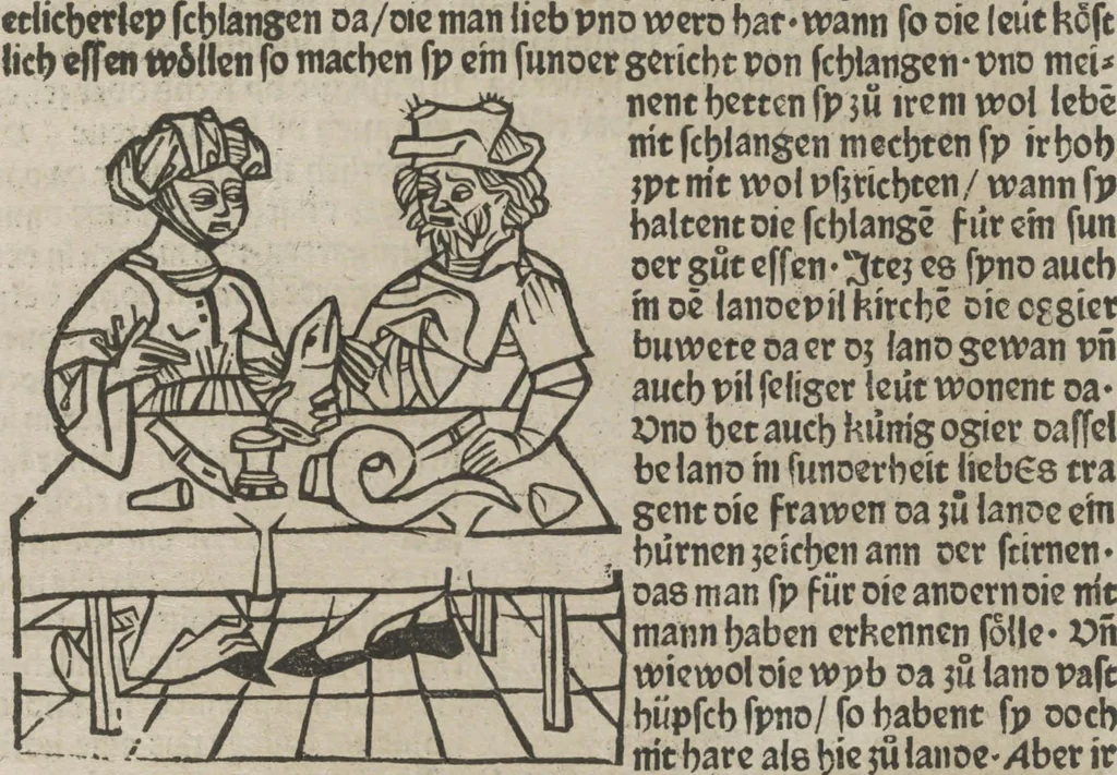 An illustration from Itinerarium, 1484, leaf 114